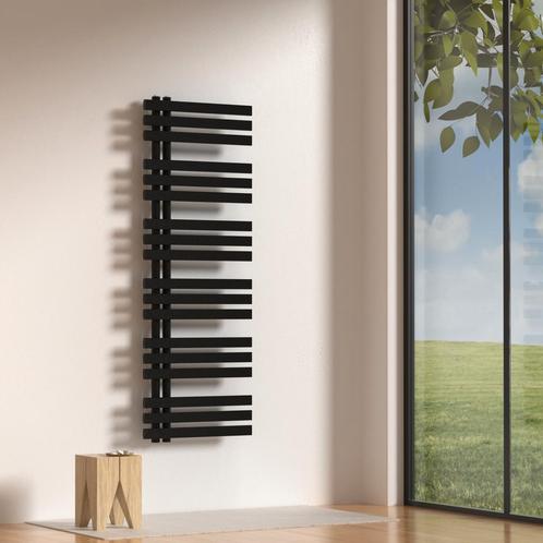 [neu.haus] Handdoekradiator Slidre 140x50x5,4 cm zwart, Doe-het-zelf en Verbouw, Verwarming en Radiatoren, Nieuw, Verzenden