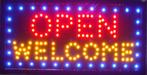 OPEN welkom lamp LED verlichting reclame bord lichtbak #C, Verzenden, Nieuw in verpakking