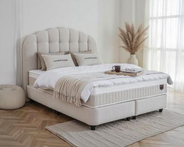 Opbergboxspring Gradia Grijs/Beige - 140x200 cm beschikbaar voor biedingen