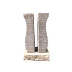 Waterornament dubbele zuil – 60 cm – graniet – grijs, Ophalen of Verzenden, Nieuw