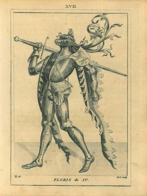 Portrait of Floris IV, Count of Holland, Antiek en Kunst, Kunst | Etsen en Gravures