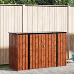 vidaXL Tuinopslagdoos Bruin 214 x 82 x 132 cm Staal, Verzenden, Nieuw