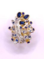 Zonder Minimumprijs - Cocktailring - 9 kt. Geel goud, Zilver, Sieraden, Tassen en Uiterlijk, Antieke sieraden