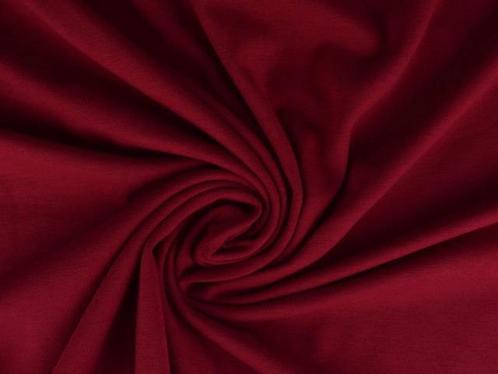 10 meter katoen tricot - Wijnrood, Hobby en Vrije tijd, Stoffen en Lappen, 120 cm of meer, 200 cm of meer, Rood, Nieuw, Katoen