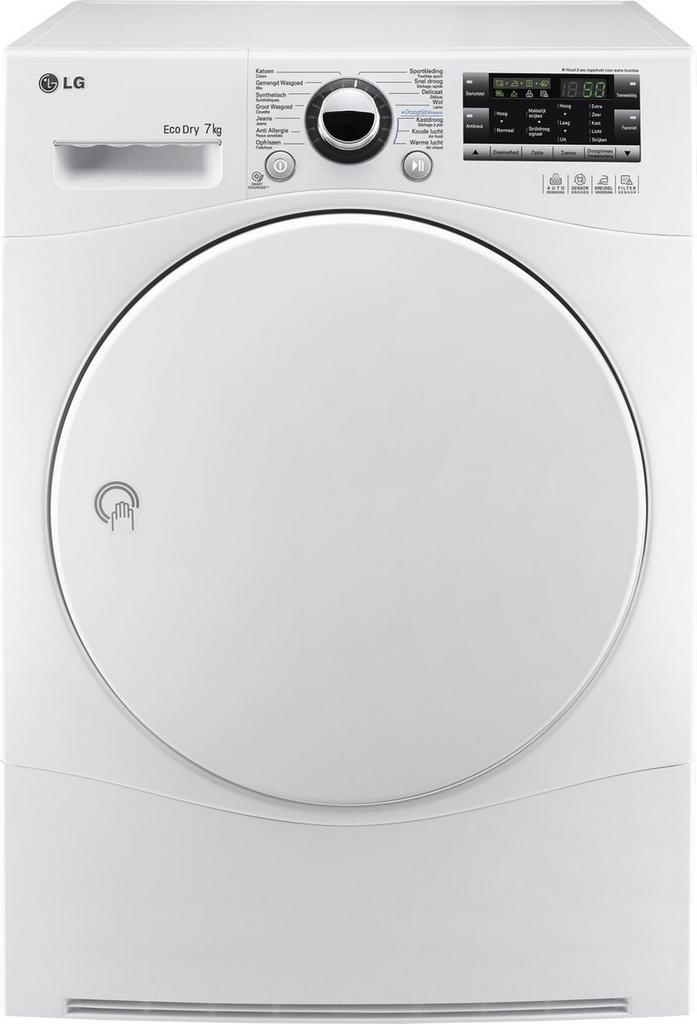 LG Rc7055ah1m - Warmtepompdroger - 7 kg - 65 dB -, Witgoed en Apparatuur, Wasdrogers, Zo goed als nieuw, Voorlader, 85 tot 90 cm