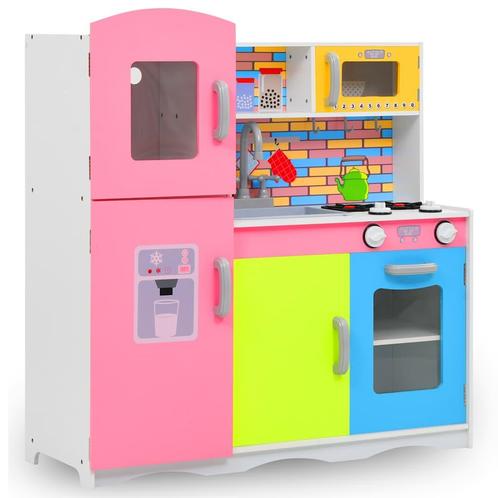 vidaXL Kinderspeelkeuken 80x30x85 cm MDF meerkleurig, Kinderen en Baby's, Speelgoed | Overig, Nieuw, Verzenden