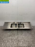 RVS Spoelblad Dubbele Spoelbakken met kraan 183 cm Horeca, Zakelijke goederen, Horeca | Keukenapparatuur, Ophalen of Verzenden