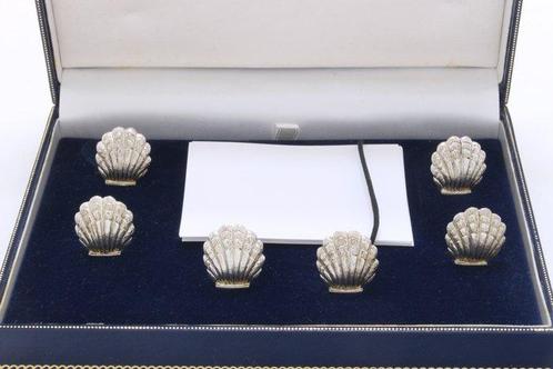 The Bridge - 6 Silver menu or place holder London 2001 -, Antiek en Kunst, Antiek | Goud en Zilver