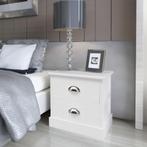 vidaXL Nachtkastje Franse stijl wit, Huis en Inrichting, Minder dan 45 cm, Verzenden, Nieuw, Minder dan 55 cm