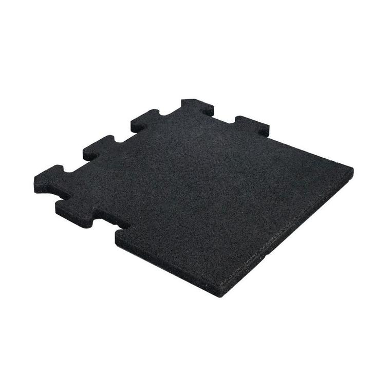 Rubber puzzeltegel met EPDM toplaag 25 mm - Zwart (RAL 9004), Tuin en Terras, Tegels en Klinkers, Verzenden