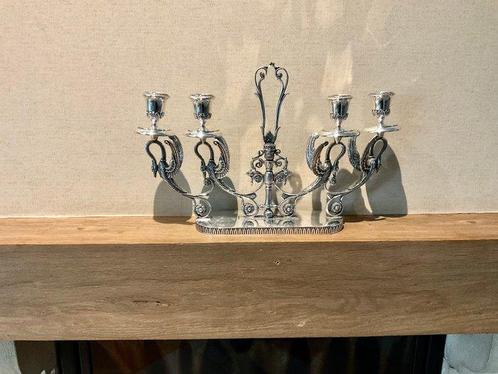 Kandelaar - .800 zilver - kandelaar, Antiek en Kunst, Antiek | Goud en Zilver