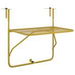 Balkontafel 60x40 cm staal goudkleurig (Tafels), Tuin en Terras, Nieuw, Verzenden