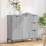 vidaXL Dressoir met lade Grijs sonoma 89,5 x 33 x 82 cm, Huis en Inrichting, Verzenden, Nieuw, Overige houtsoorten, Minder dan 50 cm