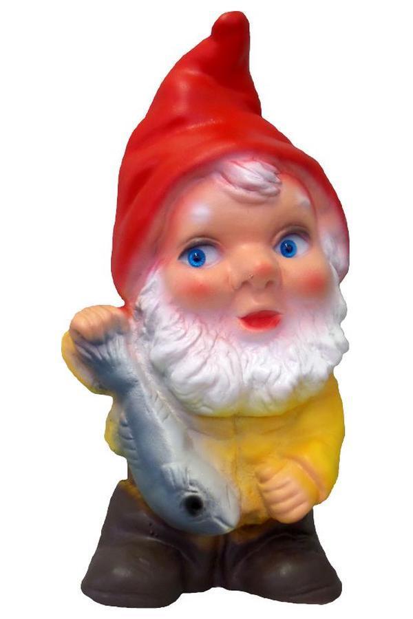 Kleine tuinkabouter met vis, Tuin en Terras, Tuinbeelden, Nieuw, Verzenden