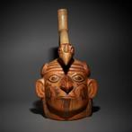 Moche, Peru, Terracotta Fijn Huaco-portret. TL-test. 25,5 cm, Verzamelen, Mineralen en Fossielen