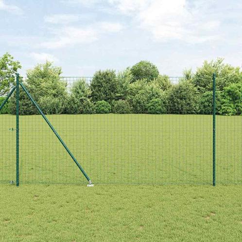 vidaXL Hekpalen 7 pcs Groen Ø32mm 180 cm Gegalvaniseerd, Tuin en Terras, Palen, Balken en Planken, Nieuw, Verzenden