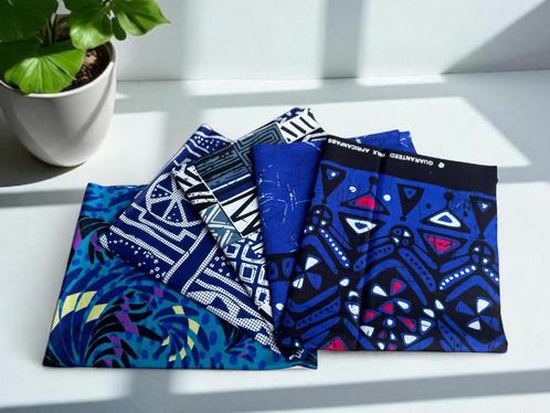4 Fat quarters - Blauw mix Quiltstoffen / Patchwork stoffen, Hobby en Vrije tijd, Stoffen en Lappen, Nieuw, Ophalen of Verzenden