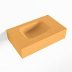 MONDIAZ LEX Ocher vrijhangende solid surface wastafel 50cm., Ophalen of Verzenden, Nieuw, Overige typen