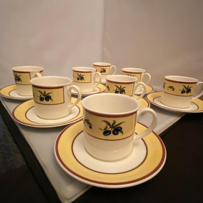 Villeroy & Boch - Kop en schotel (8) - Porselein - “ Le Sud, Antiek en Kunst, Antiek | Meubels | Tafels