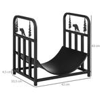 TRUUSK Brandhoutrek 42 X 33,5 X 43 Cm Brandhoutrek Met Handv, Huis en Inrichting, Haarden, Verzenden, Nieuw
