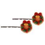 Schuifspeldjes Zilverkleurig Kerstthema - Kerstkrans - Set 2, Ophalen of Verzenden, Nieuw