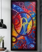 Ksavera - Abstract A1387 - painting on XXL canvas 210cm, Antiek en Kunst