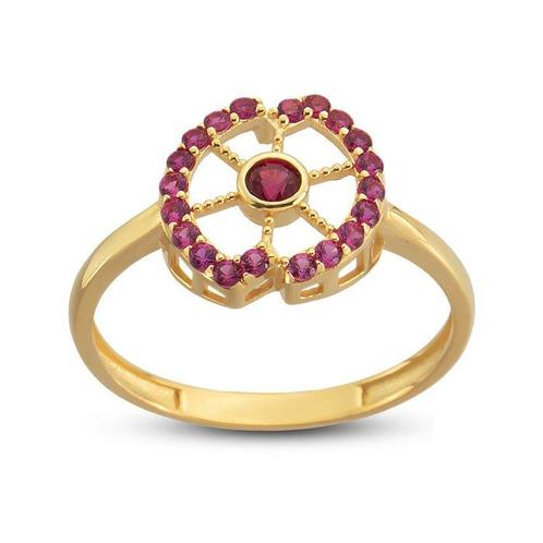 Zonder Minimumprijs - Ring - 14 karaat Geel goud Robijn, Sieraden, Tassen en Uiterlijk, Ringen