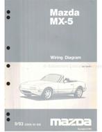 1993 MAZDA MX-5 ELECTRISCH SCHEMA ENGELS, Auto diversen, Handleidingen en Instructieboekjes