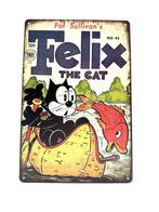 Metalen Wandbord - Felix the Cat - Vis, Ophalen of Verzenden, Nieuw