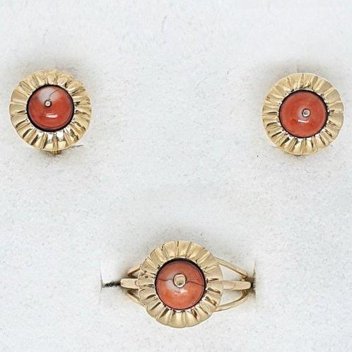 2-delige sieradenset - 18 karaat Geel goud - 5.00ct. tw., Sieraden, Tassen en Uiterlijk, Antieke sieraden