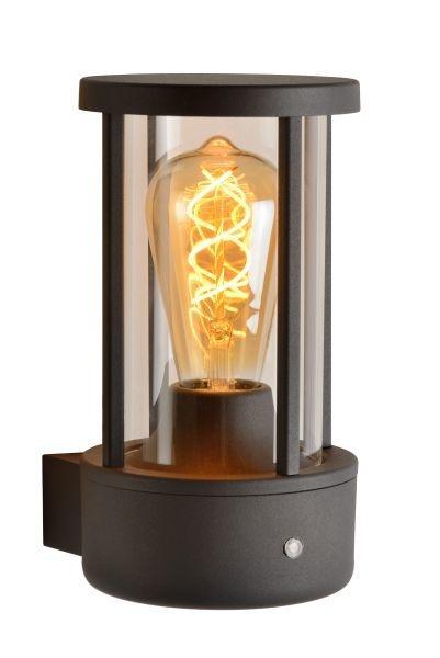 Lucide LORI - Wandlamp Buiten Ø 12 cm E27 IP44 Antraciet, Tuin en Terras, Buitenverlichting, Nieuw, Aluminium, Verzenden