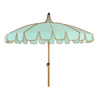 Parasol | Decoris | Ø 195 x 215 cm (Groen, Rond), Tuin en Terras, Parasols, Nieuw, Verzenden