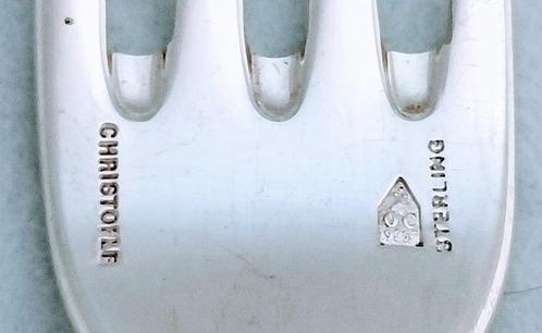 Christofle - Perles Pattern - Table Fork and Spoon -, Antiek en Kunst, Antiek | Goud en Zilver