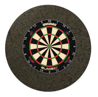 Design Dartbord achterwand - Black Smoke - ROND - 80cm, Doe-het-zelf en Verbouw, Vloerdelen en Plavuizen, Ophalen of Verzenden