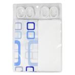 Benson Set van 2 waterafstotende douchegordijnen - 180x20..., Huis en Inrichting, Badkamer | Badtextiel en Accessoires, Ophalen of Verzenden