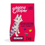 Edgard & Cooper Kattenvoer Senior Kip - Kalkoen 2 kg, Verzenden