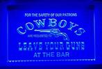 Cowboys leave neon bord lamp LED cafe verlichting reclame li, Verzenden, Nieuw