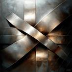 1051 - John Joseb Art - Schilderij geometrisch industrieel, Huis en Inrichting, Verzenden, Nieuw, Schilderij, 50 tot 75 cm