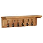 vidaXL Kapstok 60x16x16 cm massief eikenhout, Huis en Inrichting, Verzenden, Nieuw