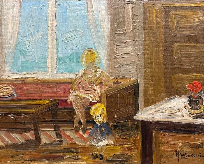 Ake Wickstrom - The Scarlet Pause, Antiek en Kunst, Kunst | Schilderijen | Klassiek