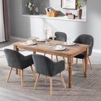 Nieuw: Corduroy Modern Design Eetkamerstoel – Houten Poten, Huis en Inrichting, Stoelen, Overige kleuren, Verzenden, Nieuw, Hout