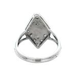 Witgouden vintage cocktail ring met smaragd en diamant 18, Sieraden, Tassen en Uiterlijk, Ringen, Ophalen of Verzenden, Nieuw