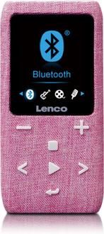 MP3 Speler met Bluetooth - Inc. 8GB SD - Roze - Lenco XEMIO-, Verzenden, Zo goed als nieuw