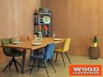 suar houten tafel teakhouten tafels teak boomstam eettafel, Huis en Inrichting, Tafels | Eettafels, 200 cm of meer, 50 tot 100 cm