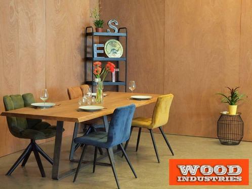 suar houten tafel teakhouten tafels teak boomstam eettafel, Huis en Inrichting, Tafels | Eettafels, 50 tot 100 cm, 200 cm of meer