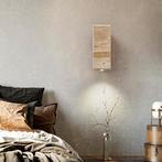 Nieuw | Japanse stijl wandlamp | Wabi-Sabi Travertijn Steen, Verzenden, Nieuw, Hout, Wabi Sabi