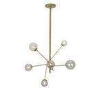 Design hanglamp goud, Kaily, Huis en Inrichting, Lampen | Hanglampen, Design, Nieuw, Ophalen of Verzenden, Glas