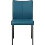 Leren eetkamerstoel Basic - Hermes Turquoise (blauw) -, Ophalen of Verzenden, Nieuw, Leer, Modern
