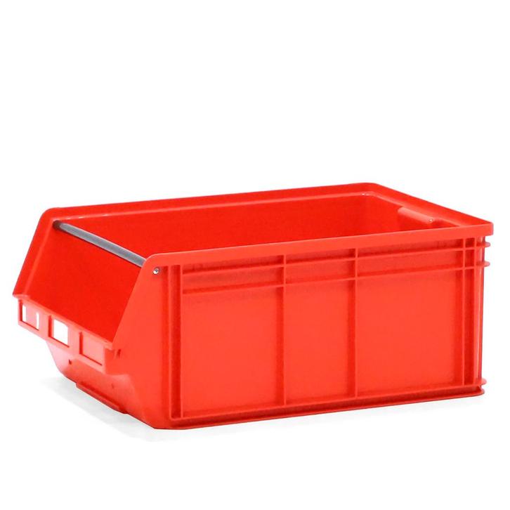 Gebruikte Magazijnbak kunststof met grijpopening stapelbaar, Zakelijke goederen, Kantoor en Winkelinrichting | Magazijn, Stelling en Opslag