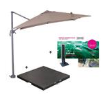 Garden Impressions Hawaii zweefparasol S 250x250 - donker, Tuin en Terras, Verzenden, Nieuw